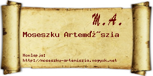 Moseszku Artemíszia névjegykártya